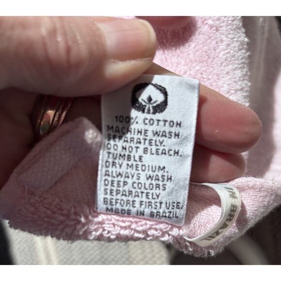 J’aime Bath Towel 100% Cotton MCM Pink Plush Vintage Brazil 64x31 Sheet - Picture 3 of 8